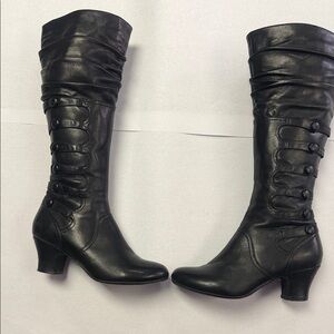 Miz Mooz knee height black leather boots 6.5